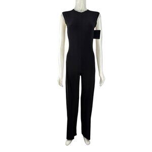 Norma Kamali Women's Black Sleeveless Stretchy Jumpsuit Size 34 or XS (2)